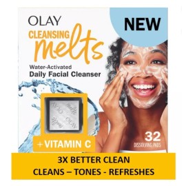 Olay Foaming Face Cleansing Melts Vitamin C Tones Refreshes Cleans 32 Count
