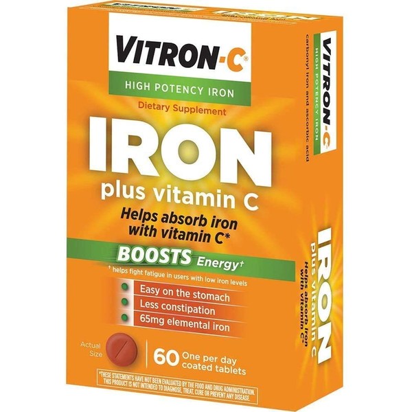 Vitron-C Coated Tablets 60 Tablets (Pack of 3)