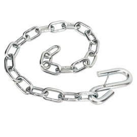 77cm Trailer Safety Chain, 3500lb Capacity, 12mm Hook Thickness, 6.3mm Wire Diameter, Double Spring Clip S Hook Tow Safety Chain Tow Wire Rope for Trailer RV