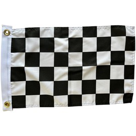 NWFlags Black & White Check Flag 18" x 12" 75d Premium Polyester | Polyester 1.5x1 foot material flag with 2 Eyelets