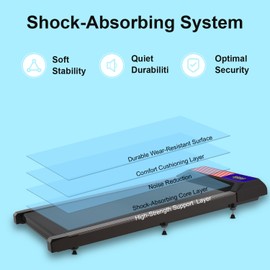 Walking Pad Treadmill, Under Desk Treadmills with Remote Control 2.5HP Low Noise Treadmills for Home Small and Office,Walking Running Machine,265 LBS