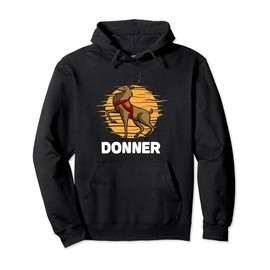 Christmas Santa's Reindeer Lazy Costume Donner Pullover Hoodie