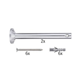 Paulmann 17806 Cable Accessory Deflector/Suspension for Tension Cable 1 Pair 165 mm Chrome matt Accessories Halogen Cable Systems 12V Includes dowels and Bolts