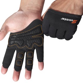 SueStar Training Gloves, Muscle Training, Sports Gloves, Strong Grip, Breathable, Wrist Protection, Anti-Slip, High Elastic Pad, Thin, Lightweight, Durable, Unisex, Size L