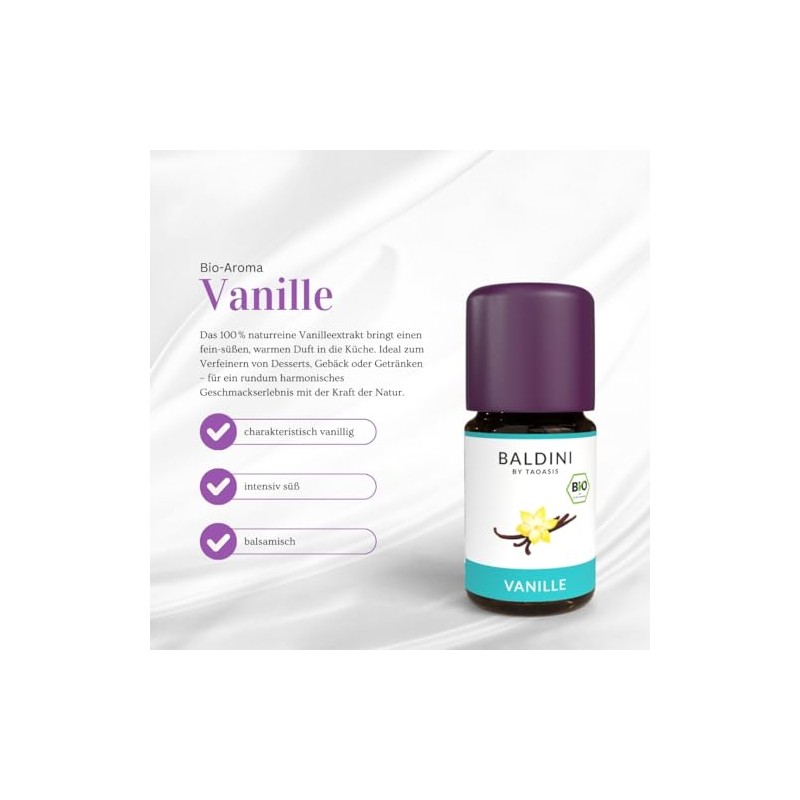 Baldini - Vanilla Extract BIO, 100% pure natural aroma of