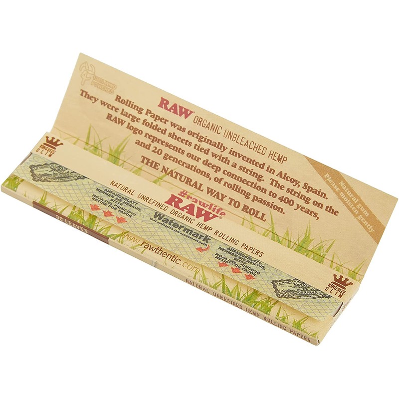 Raw Bio-Zigarettenpapier, King Size Slim Papers, 10er Packung Originalverpackung