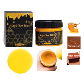 2.82OZ Wood Seasoning Wax, Furniture Wax with Sponge, Multi-role Repair Furniture Polish for Wood, Natural Wax for Furniture, Traditional Wood Wax Furniture Butter Furniture Care Seasoning Waterproof