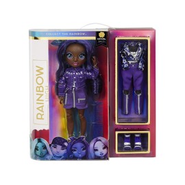 Rainbow High Krystal Bailey – Indigo (Dark Purple) Fashion Doll with 2 Outfits to Mix & Match and Doll Accessories, Great Gift and Toy for Kids 6-12 Years Old