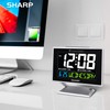 Sharp Desktop Dual Alarm Clock with Color Display - Atomic
