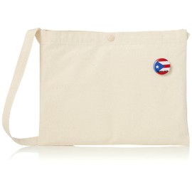 F Style Sacoche Bag with Flag Can Badge, white (off-white)