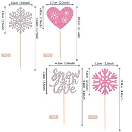 24 piezas de copos de nieve con diseño de copo de nieve con purpurina, corazón de invierno, copos de nieve congelados, para despedida de soltera, boda, aniversario, fiesta de cumpleaños, decoración de pasteles, suministros plateados