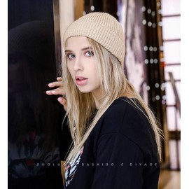 MAIAGO 2 Pack Fisherman Beanie, Wool Knit Cuff Short Watch Cap Fisherman Beanie Winter Warm Hats for Men Women