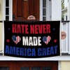 Human Rights Flag Liberal Flag Black Matrix Banner Hate Never