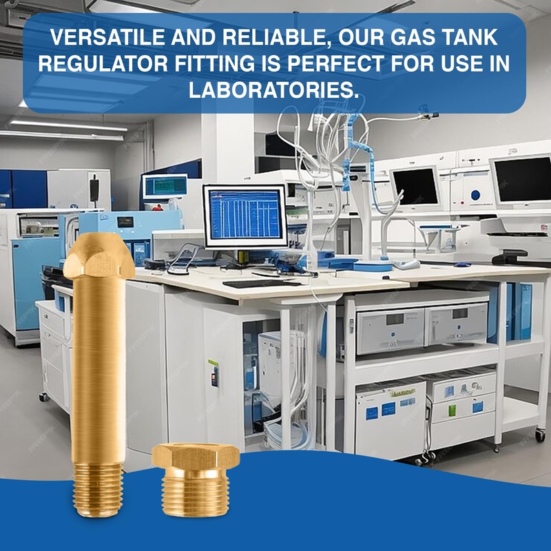 KOLIBROX CGA-580 Nut & 3" Nipple - Regulator Inlet Bottle