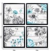 HOMEOART Floral Wall Art Flower Painting Bathroom Wall Art Bedroom