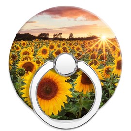 NCHomesy Cell Phone Ring Holder for Smartphone,360 Degree Rotation Finger Kickstand Phone Diamond Ring Stand Grip - Sunflower