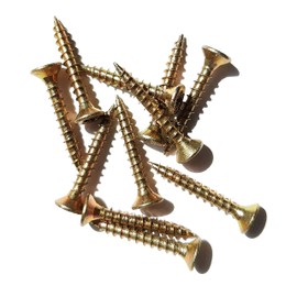 Wood Screws Zinc Plated Yellow M3 Long 1 inch 3.5 x 25mm (0.14"x1") Box Of 250