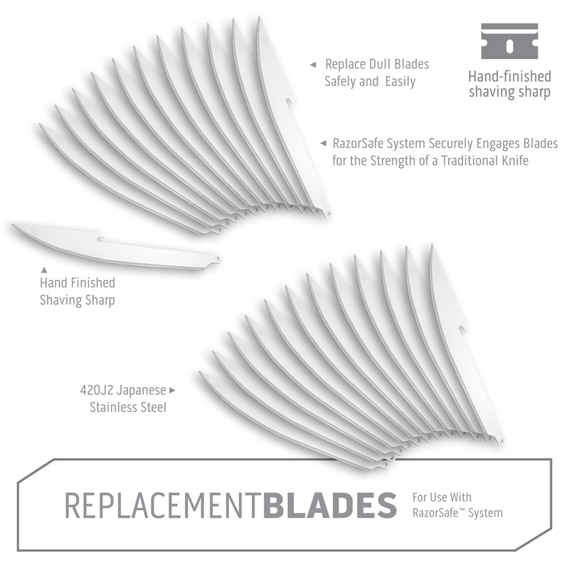 OUTDOOR EDGE 5.0" RazorSafe Replacement Boning & Fillet Blade Pack,