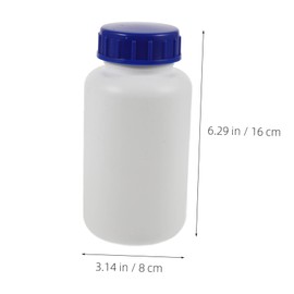 VILLFUL 3pcs Chemical Sample Bottles with Caps Sealed Plastic Containers for Laboratories and Industrial Use for Storing Chemicals and Reagents