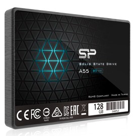 Silicon Power SSD 128GB 3D NAND A55 SLC Cache Performance Boost 2.5 inch SATA III 7mm (0.28") Internal Solid State Drive