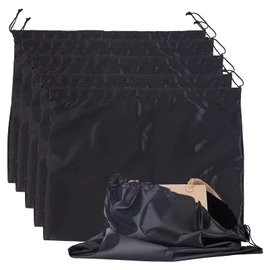 letsinstyle 5Pcs 16 x 20 Inches Black Silk Dust Cover Storage Bags, Satin Cloth Dustproof Bag with Drawstring Closure, Travel Storage Pouch for Handbags Purse Shoes Boots