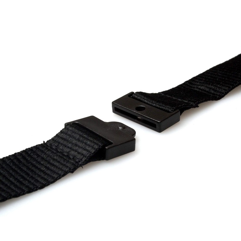 Lanyard with Card Holder, Black Double Sided for Two Badges,