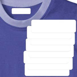 Leitee 80 Pcs No Iron Labels, Writable No Iron Fabric Labels, No Iron Clothing Name Labels Stick Washable Labels for Adults, Camp, Home, Daycare and Nursing Home 1/2 x 1-3/4 Inch