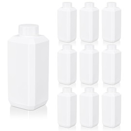 UMETASS - Botellas de plástico a prueba de fugas de 8 oz/250 ml con tapas para muestra de líquidos, recipientes reutilizables para botellas pequeñas para viajes, camping y senderismo (blanco, 10