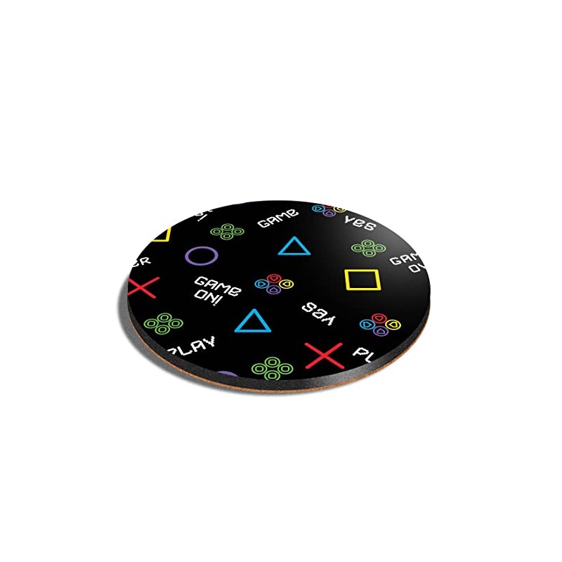 1 x Round Coaster - Game Gamer Computer Gaming Cork