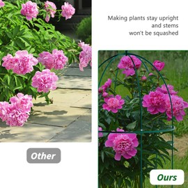 UrGROWA 3 Pack Metal Plant Cage Support, 31.5" H Peony Support Tomato Cage Garden Obelisk Trellis Rose Trellis Support Tower Obelisk Garden Trellis for Clematis Vine Jasmine Support Outdoor Indoor