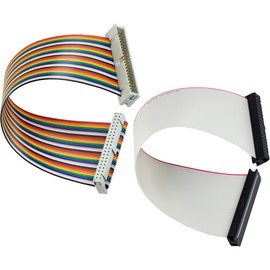 naughtystarts Male to Female IDC GPIO Ribbon Cable and Female to Female 40Pin 8" Breadboard Jumper Wires for Connection Raspberry Pi 2 3 Model B B+ W 3.5 5 inch TFT Touch Screen LCD Display