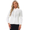 Allegra K Women's Western Fringe Blouse Long Sleeve Button Down