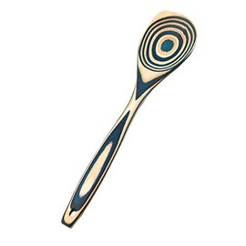 Island Bamboo Pakkawood 12-Inch Corner Spoon, Blue