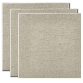 Senso Clear Primed Linen Panels - 6x6" - 3 Pack of Panels for Painting Oils, Acrylics, Pastels and More