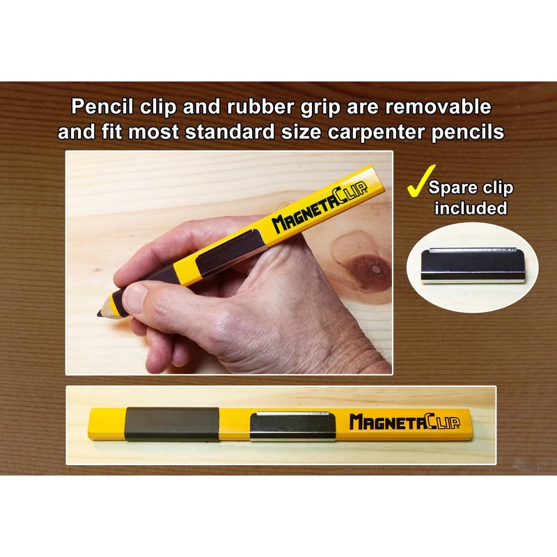 Magnetic Carpenter Pencil Holder With Strong Clip for Hat, Pocket,