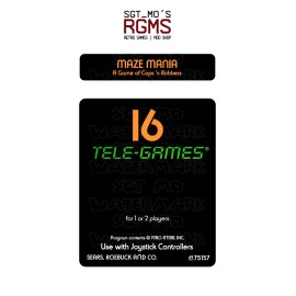 Unbranded Atari 2600/Sears Tele-Games Replacement Label -  Maze Mania