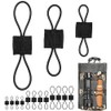 ManTangSun 15PCS Tactical Bag Molle Attachment,3 Sizes Elastic Molle Webbing