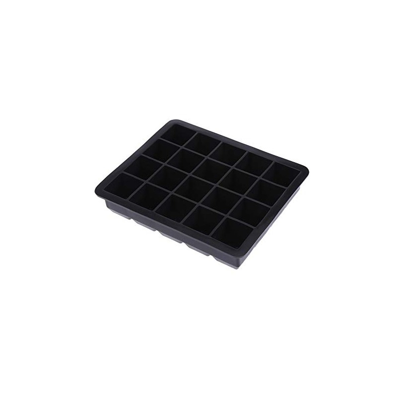 Greensen Bandeja Cubitos Silicona 20 Cavidades Negro 15x12x3cm