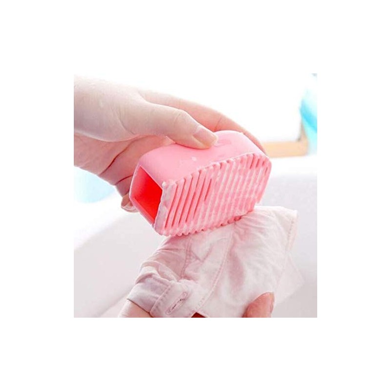 DNHCLL 2PCS Candy Color Mini Silicone Washboard Creative Handheld Laundry