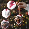 Dachshund Christmas Tree Decorations, Pack of 6 Christmas Dachshund Decoration,