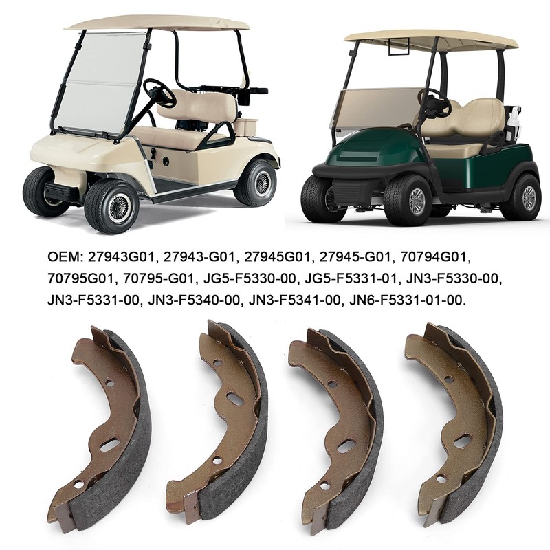 SOULONG 4PCS Brake Shoes 70794G01 JG5‑F5330‑00 Replacement for EZGO TXT