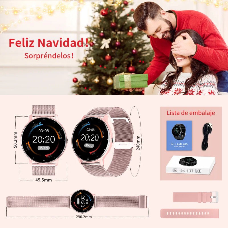 Reloj Inteligente Mujer Smartwatches Señora Sports Correa