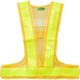 Fuji Glove Industrial Safety Vest, Yellow x Yellow, One Size, Micro Prism LED Safety Vest, 4265