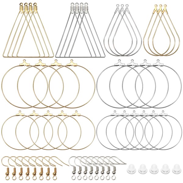 TOAOB 280pcs Beading Hoop Set Platinum Tone and K Gold