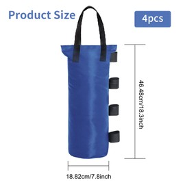 Set of 4 Gazebo Sandbags, Industrial Quality 600D Leg Weights for Gazebo, Sandbags for Any Pop Up Gazebo Tents Canopy Outdoor Patio (Blue)