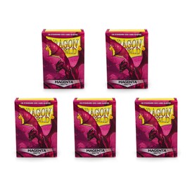 5 Packs Dragon Shield Matte Magenta Standard Size 100 ct Card Sleeves Value Bundle!