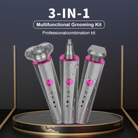 HIENA PRO Professional Beard Trimmer for Men, 3-in-1 Complete Grooming Tools, Cordless Electric Facial, Ear & Nose Trimmer, Rechargeable Hair Clippers, Perfect Gifts for Men