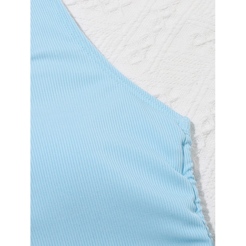 OYOANGLE Traje de baño de una pieza con tirantes delgados,