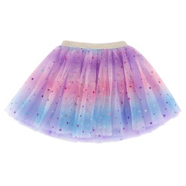 Girls Tutu Purple Tutu Rainbow Tutus for Girls Princess Tutu for Toddler Girls Ballet Toddler Tutu Dress for Girls, Lt Pur Rainbow, 6-8 Years
