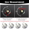 Huanfeimo 4 PCS Gas Hob Knobs Replacements 6mm Metal Brushed